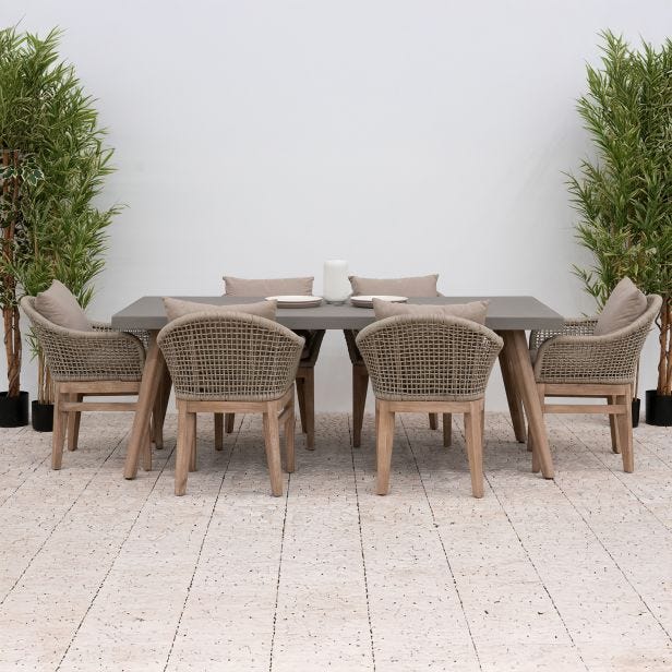 Nova Summer Garden Dining Set, 6 Seater