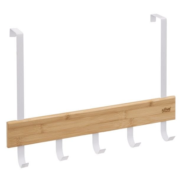 5five Natureo Over Door Hook, White & Wood