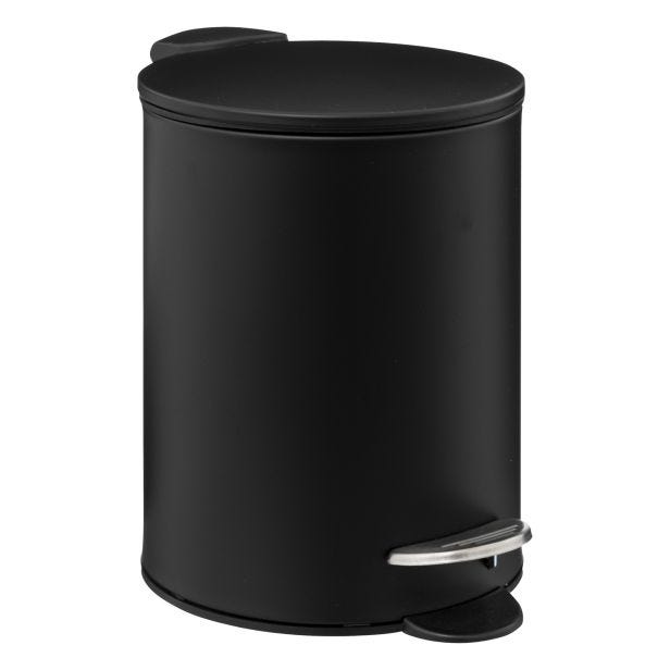 5five Soft Close Pedal Bin, 3L, Black