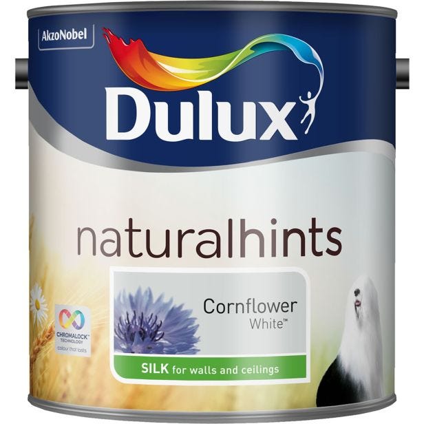 Dulux Silk Emulsion Paint, 2.5L, Cornflower White