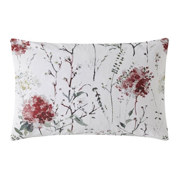 Laura Ashley Pallington Bloom Pillowcase Pair, Ruby