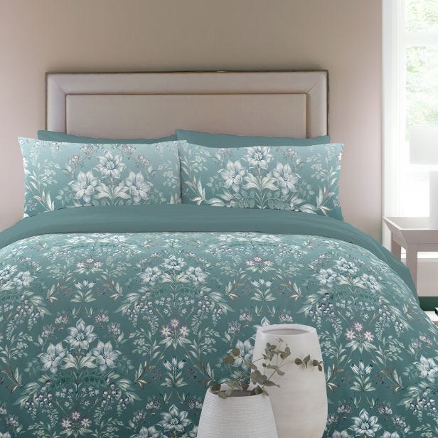 Appletree Elwood Velvet Duvet Set, Super King, Teal