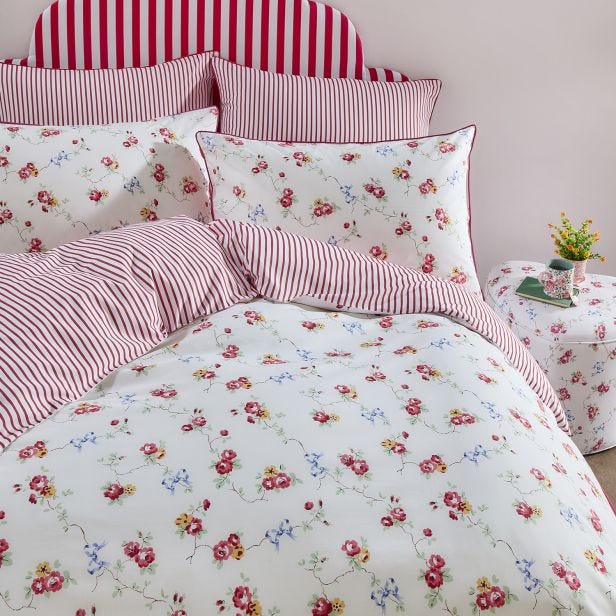 Cath Kidston Rose And Bows Duvet Set, King, Multi