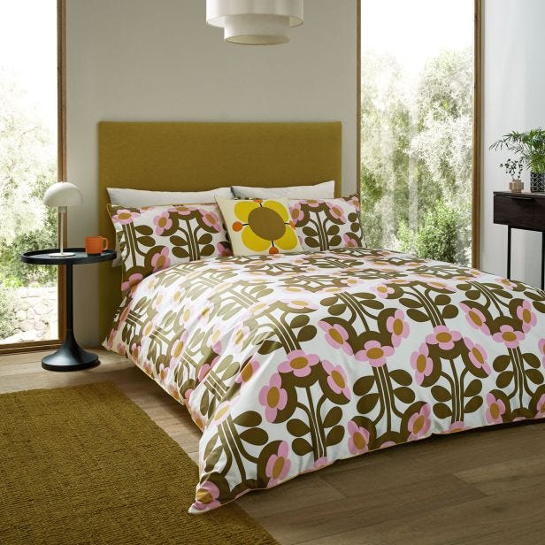 Orla Kiely Buttercup Duvet Set, Super King, Blossom