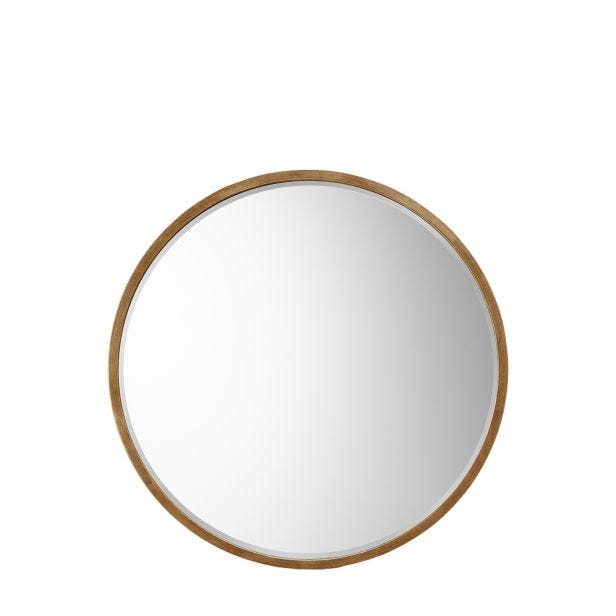 Gallery Higgins Round Mirror, 80x80cm, Antique Gold