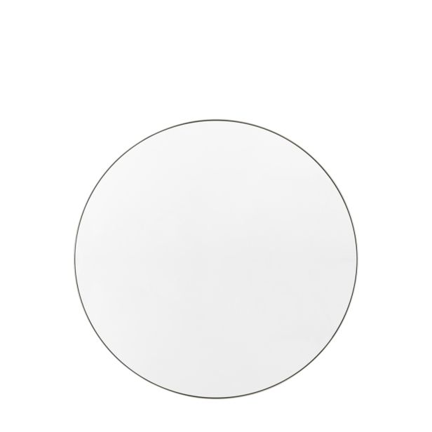 Gallery Bowie Round Mirror, 80x80cm, Silver