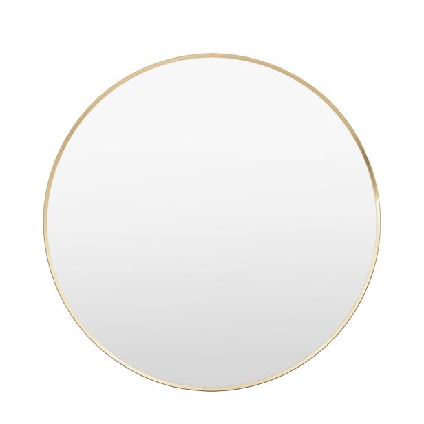 Gallery Holworth Round Mirror, 80x80cm, Gold