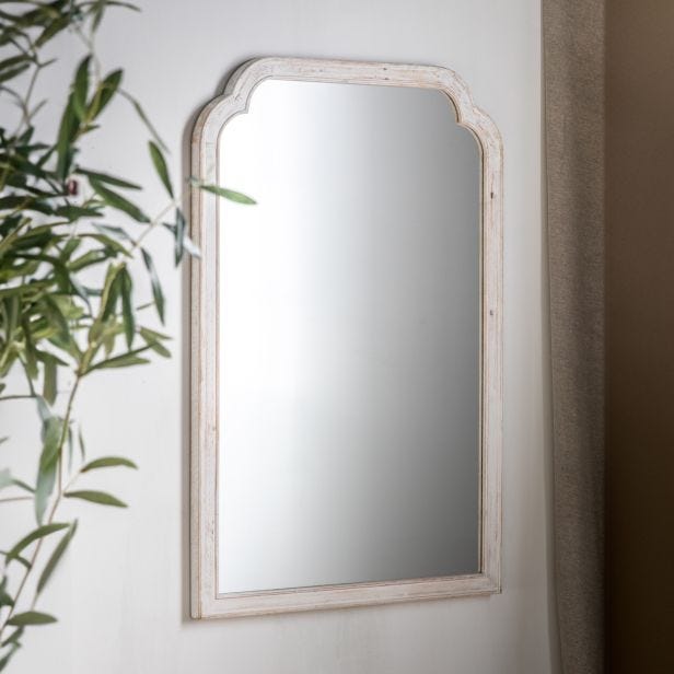Gallery Esther Wooden Mirror, 121x81cm, White