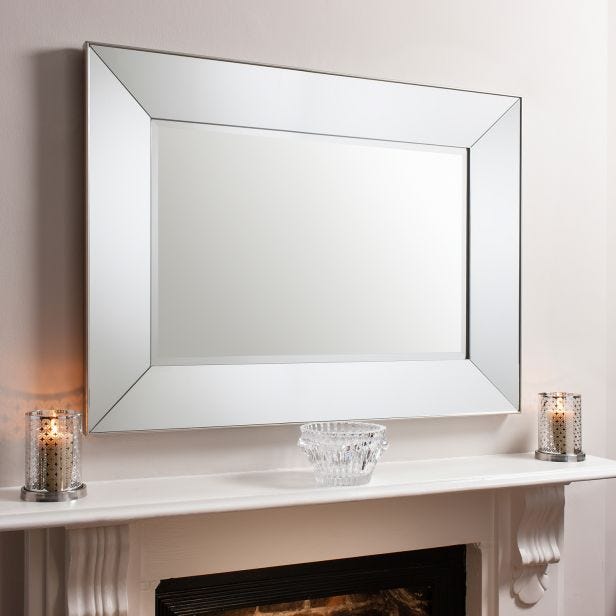 Gallery Vasto Rectangular Mirror, 122x91cm, Silver