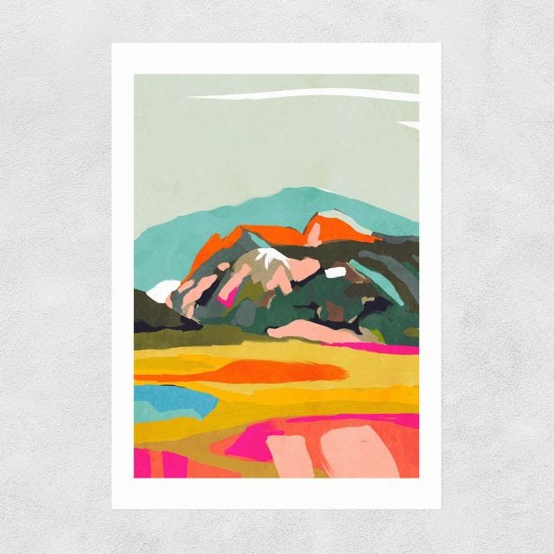 Wanderlust Abstract Printed Artwork by Ana Rut Bre, A2