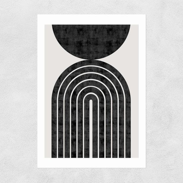 Abstract Rainbow Circle Printed Artwork by The Crayon Studio, A3