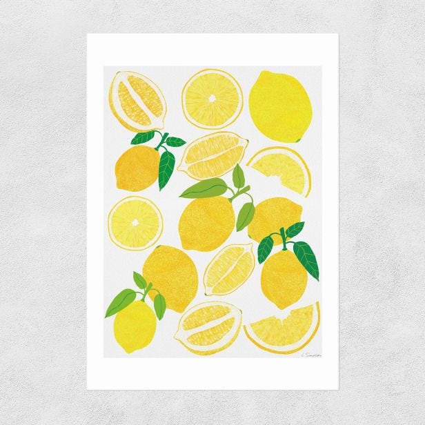 Lemon Harvest Printed Artwork by Leanne Simpson, A3