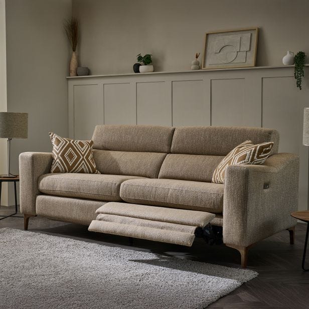 Casa Rene 3 Seater Motion Lounger Fabric Sofa