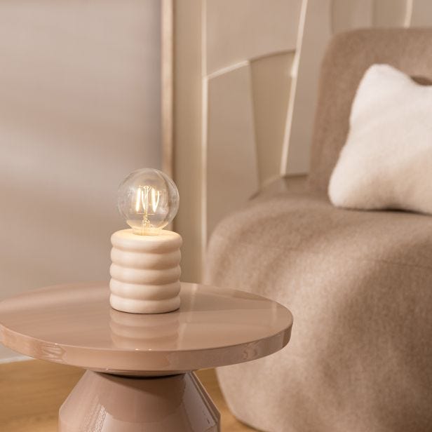 Atmosphera LED "Perry" Table Lamp, Beige