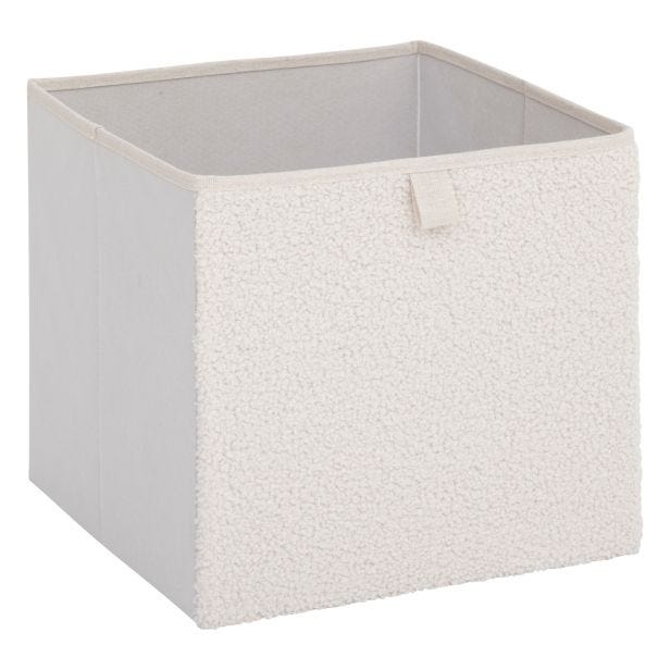 5five Boucle Storage Basket, 31x31cm, White
