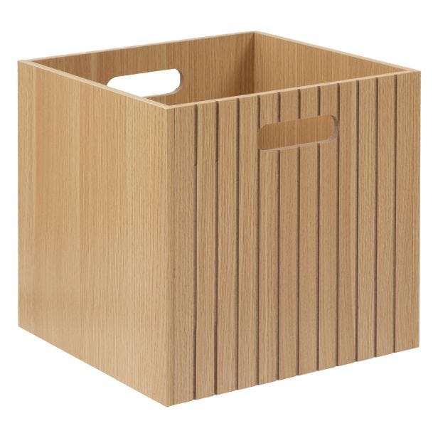 5five Tasso Bois Storage Basket, 31x31cm, Beige