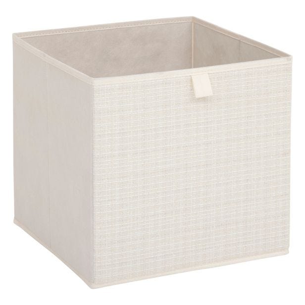 5five Lauria Fabric Storage Box, 31x31cm, Beige