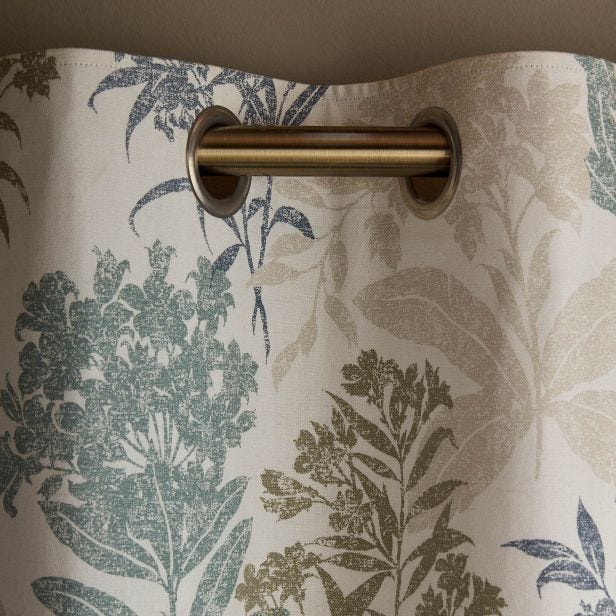 Laura Ashley Tenby Blackout Eyelet Curtains, 162 X 228cm, Seaspray
