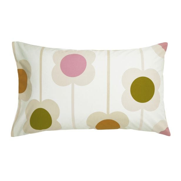 Orla Kiely Abacus Flower Standard Pillowcase Pair, Sunrise
