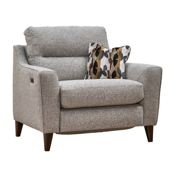 Casa Arno Fabric Power Recliner Snuggler Chair, Tilly Stone