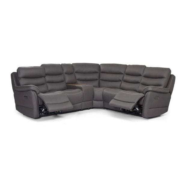 La-Z-Boy Anderson Power Recliner Fabric Corner Sofa, Altara Charcoal