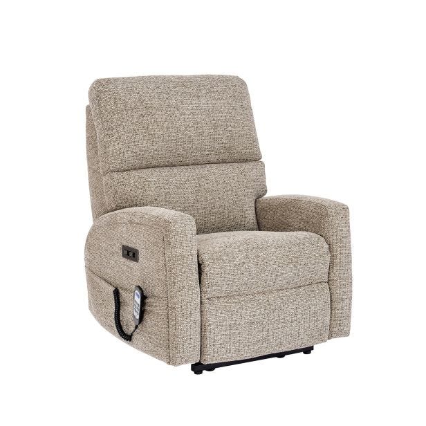 Celebrity Southwell Petite Power Recliner Fabric Armchair, Hessian Mocha