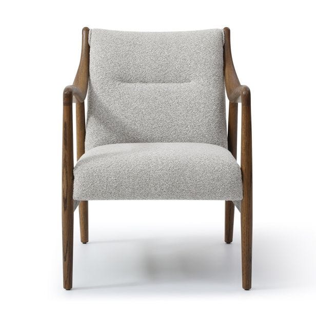 Casa Teri Fabric Accent Chair, Grey