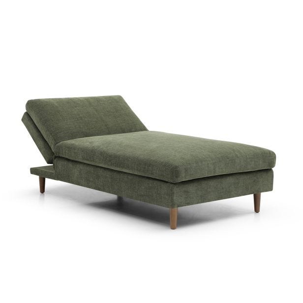 Casa Selina Fabric Chaise, Olive