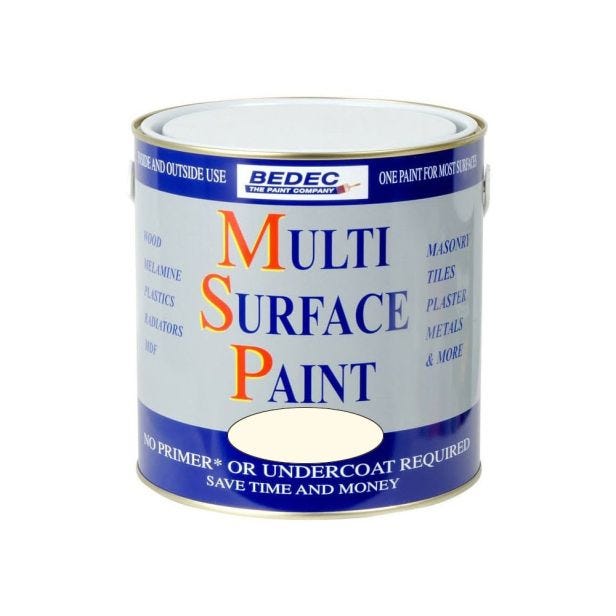 Bedec Soft Matt Multi Surface Paint, 750ml, Regency White