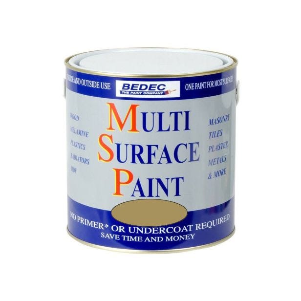 Bedec Soft Satin Multi Surface Paint, 250ml, Gold