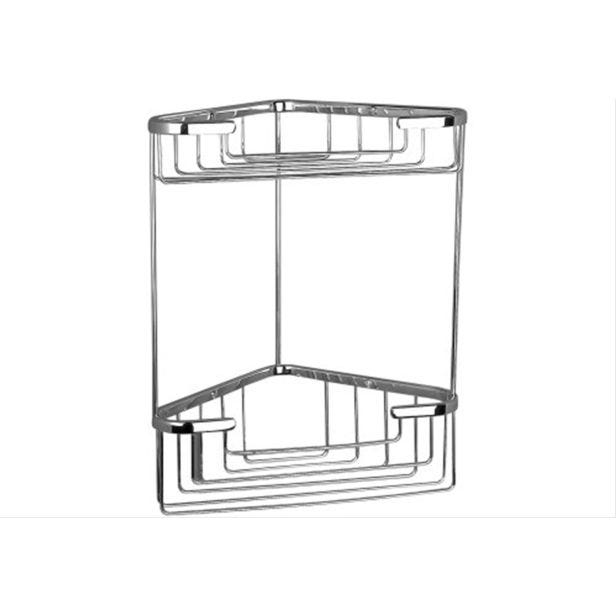 Miller Classic Two Tier Corner Basket, Chrome