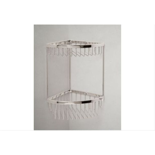 Miller Two Tier Corner Basket, Chrome