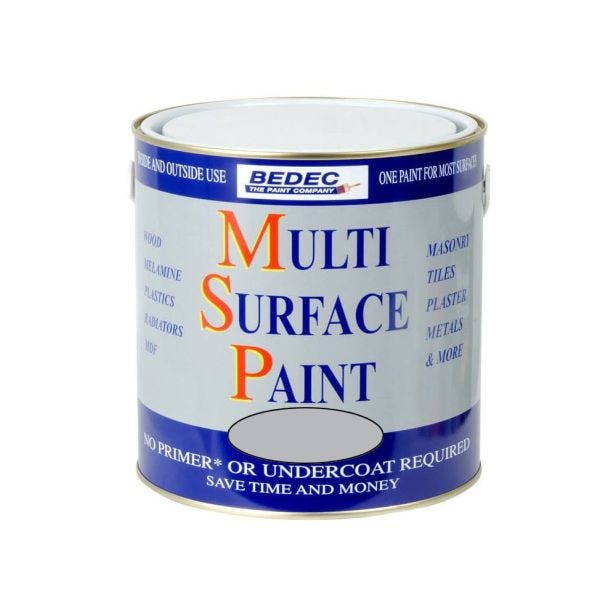 Bedec Soft Gloss Multi Surface Paint, 750ml, Light Grey