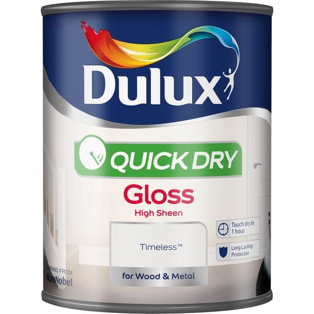Dulux Quick Dry Gloss Paint, 750ml, Timeless