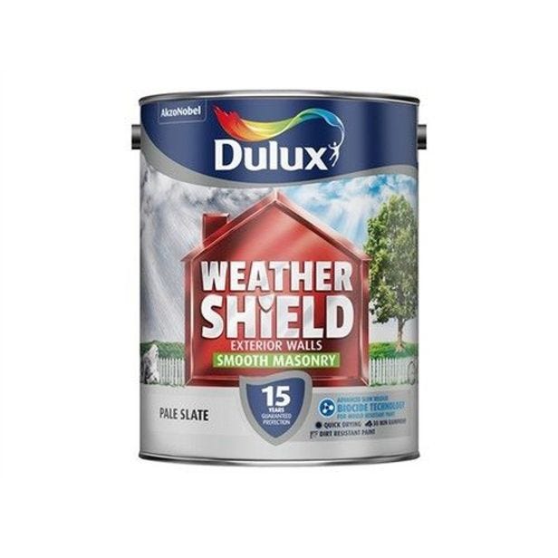 Weathershield Smooth Masonry Paint, 5L, Pale Slate