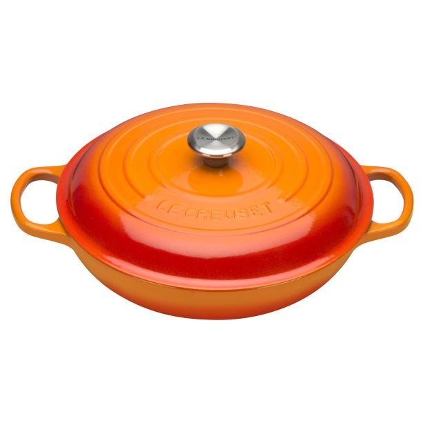 Le Creuset Signature Cast Iron Round Casserole, 30cm, Volcanic