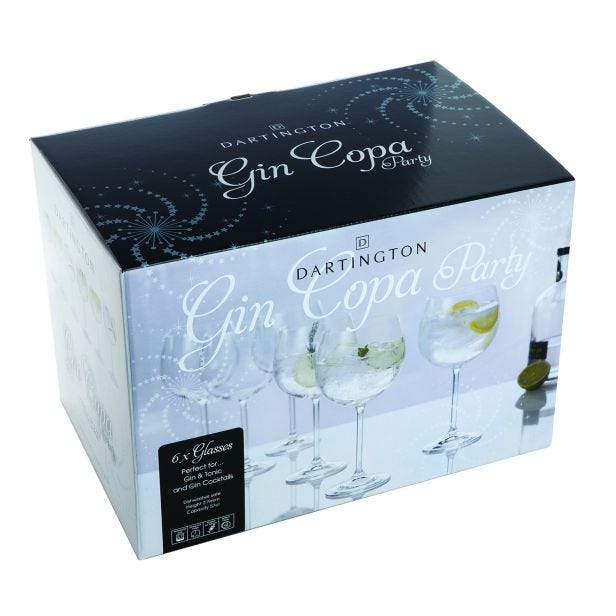 Dartington Crystal Gin Party Glasses, Set of 6 