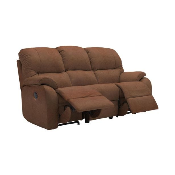 G Plan Mistral 3 Seater Small Double Power Recliner Leather Sofa, Dallas Tan