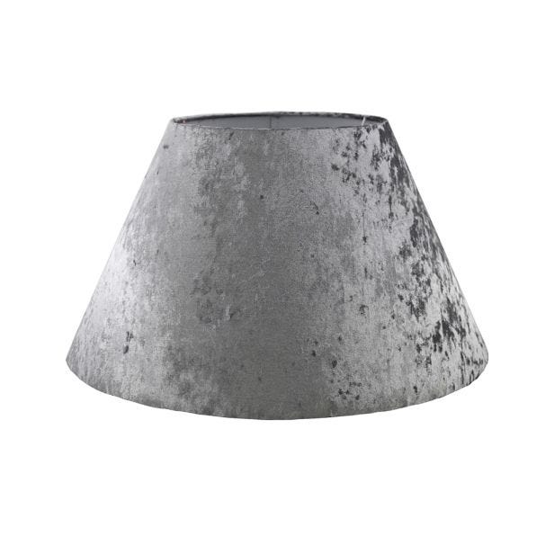 Casa Velvet Empire Lamp Shade, 50cm, Silver