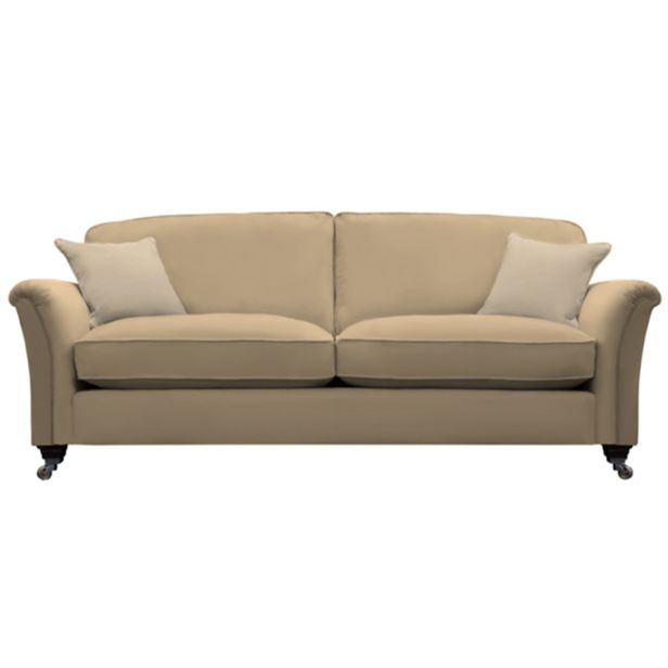 Parker Knoll Devonshire 4 Seater Leather Sofa, Como Taupe