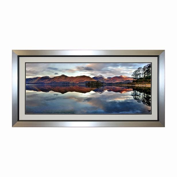 Complete Colour Derwent Lakes Dawn, Framed Picture
