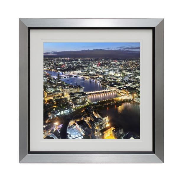 Complete Colour View From The Shard 1, Framed Picture