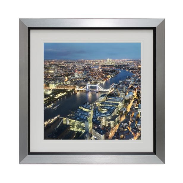 Complete Colour View From The Shard 2, Framed Picture