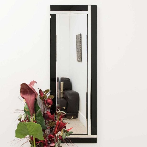 Mirror Outlet Aston Mirror, 120x40cm, Black