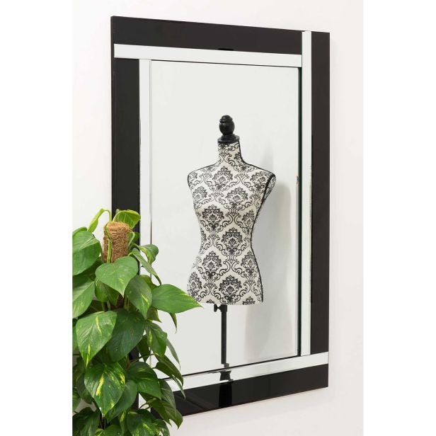 Mirror Outlet Aston Mirror, 120x80cm, Black