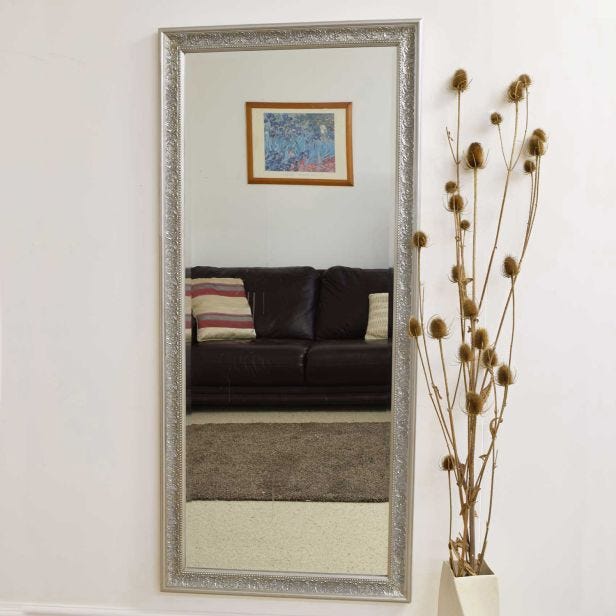Mirror Outlet Langton Leaner Mirror, 160x73cm, Silver
