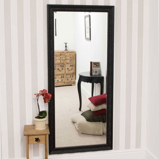 Mirror Outlet Langton Leaner Mirror, 160x73cm, Black