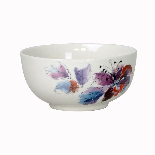 Casa Lily Cereal Bowl, 13.5cm, White