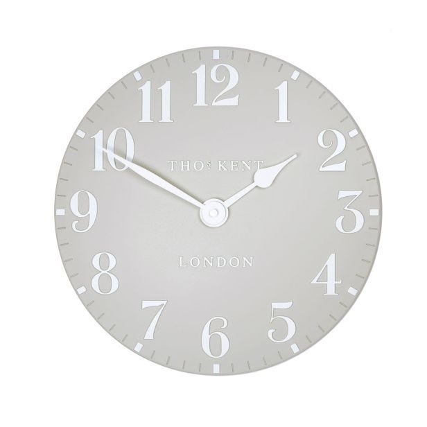 Thomas Kent Arabic Wall Clock, 30cm, Dove Grey