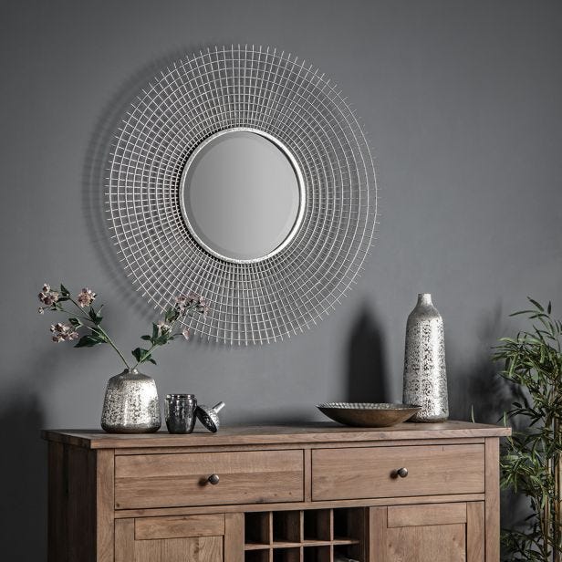 Gallery Stafford Mirror, Silver